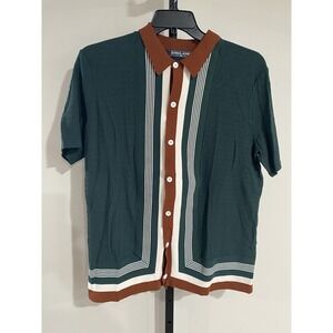 1950s 1960s sweater costume stretch green shirt vintage mens sz XL NWOT A8